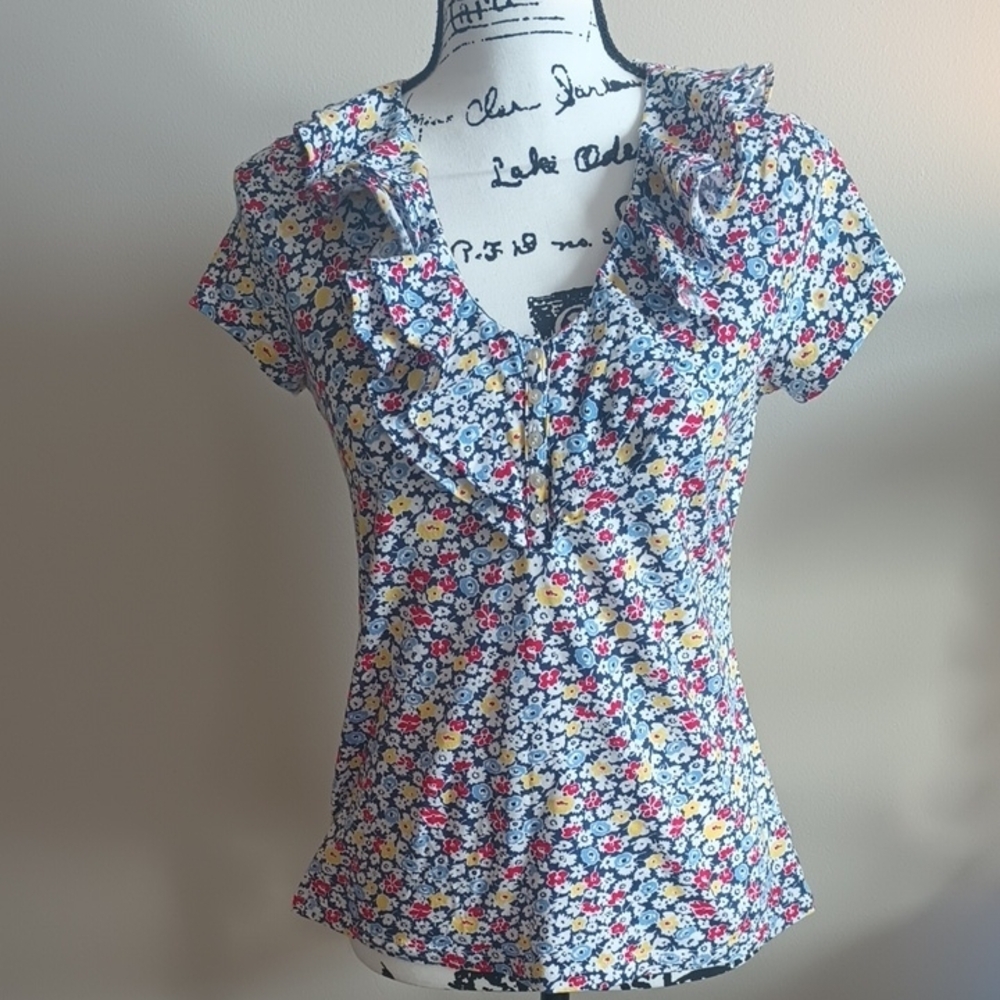 Ralph Lauren Floral Ruffle Blouse